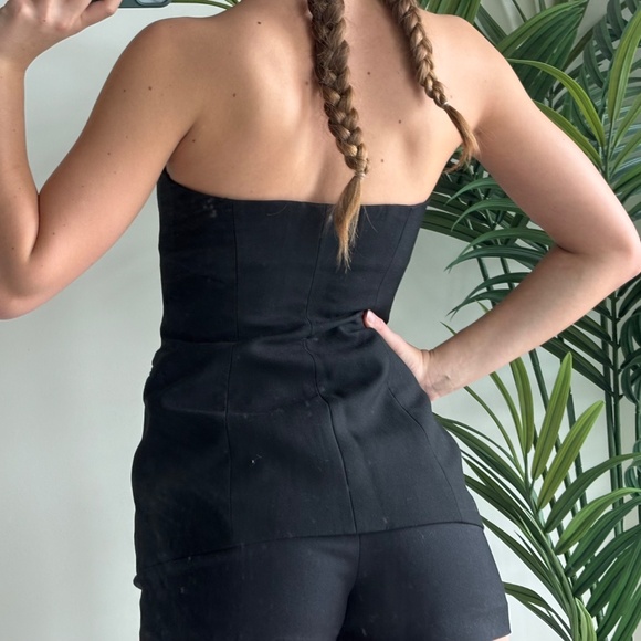 Top bustier noir / Black strapless top - Picture 2 of 4